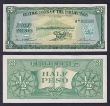 Philippines 1/2 Peso Banknote 1949 P.-132a FDS-/UNC-