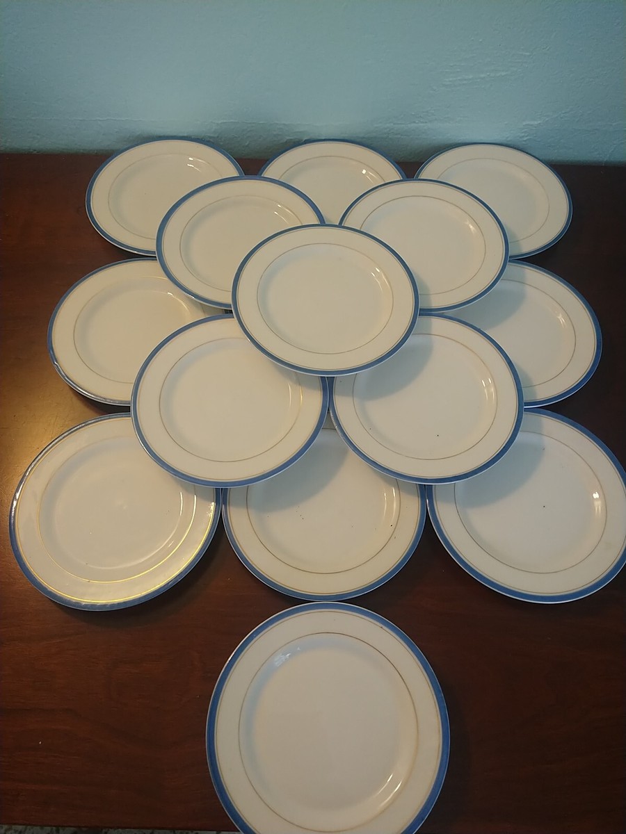 15 DESSERT PLATES LIMOGE ASSIETTES AUX LIONS DE FAIENCE rue de