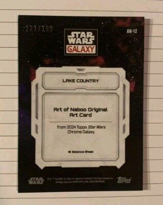 2024 Topps Star Wars Chrome Galaxy Art of Naboo Lake Country #AN