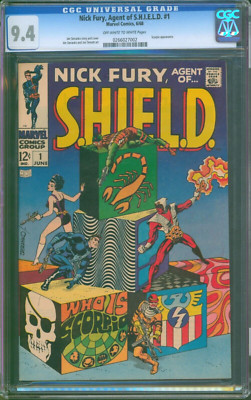 Nick Fury Agent of Shield #1   CGC 9.4   Steranko Silver Age Marvel Comic 1968