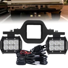 Tow Hitch Mounting Bracket+2x LED Tow Lights Pods Backup Reverse 4''For Trucks