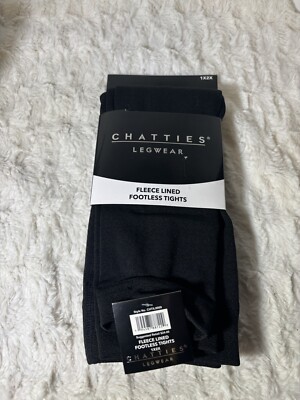 Chatties Leg wear 1x2x Fleece Lined Footless Tights