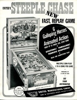 Steeple Chase United's Pinball Flyer / Brochure/ Ad
