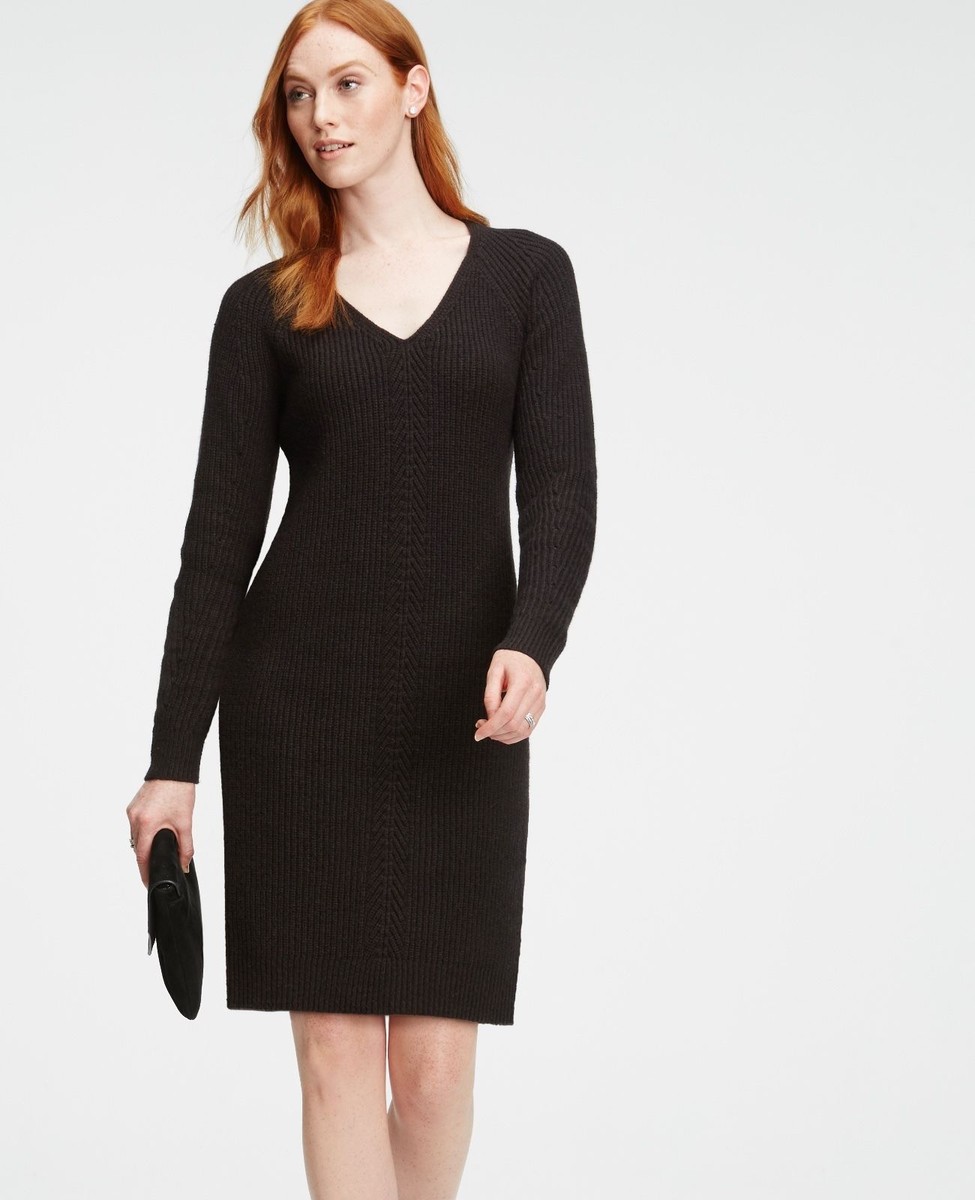 ann taylor ribbed sweater dress Weekend Ribbed Button Sweater Dress