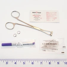 Septum 14g Piercing Hoops Nipple Navel Lip Nose Captive Jewelry Kit