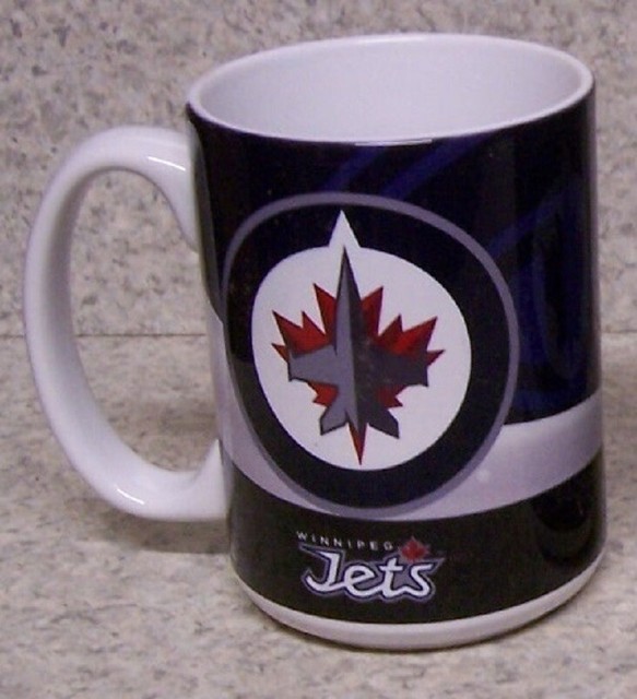 Coffee Mug Sports NHL Winnipeg Jets NEW 15 ounce cup with gift box eBay