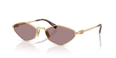 MIU MIU MU 56ZS 5AK20I Gold Light Purple Brown Lens Women