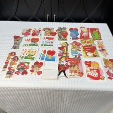 Vintage Die Cut Valentine’s Day Card / Cards Lot of 34 Plus Envelopes