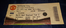 Manchester United v Manchester City Premier League Ticket Stub 2008
