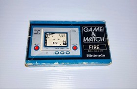 Nintendo Game & Watch Silver Series Fire RC-04 1980 w/ Box [Polarizing Replaced]