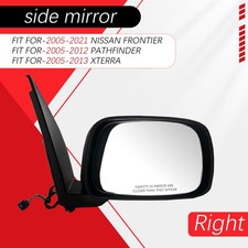 EZ Motoring Chrome Side Mirror Covers For 2005-2015 Nissan Xterra / 2005-2021 Frontier – 2pc, 3M Tape
