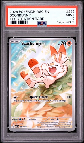 Scorbunny graded PSA 9 for sale on eBay