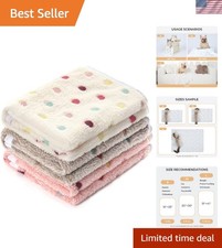 Lightweight Flannel Pet Blankets   Cute Dot Pattern for Indoor  Outdoor Use