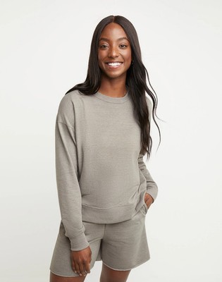 Hanes Sweatshirt Originals French Terry Crewneck Women Relaxed Fit Fleece XS-2XL