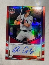 DEAN CURLEY 2025 Panini USA Baseball Stars & Stripes RED Auto #'d 89/99