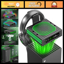Cooling Fan for Xbox Series X - Dust Proof, Auto Mode, LED Lights, Adjustable Co