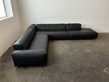 Rolf Benz MIO Designersofa Eckcouch Leder dunkelgrau 