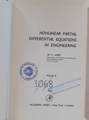 Nonlinear Partial Differential Equations in Engineering, vol. 2 Ames, W.F.: