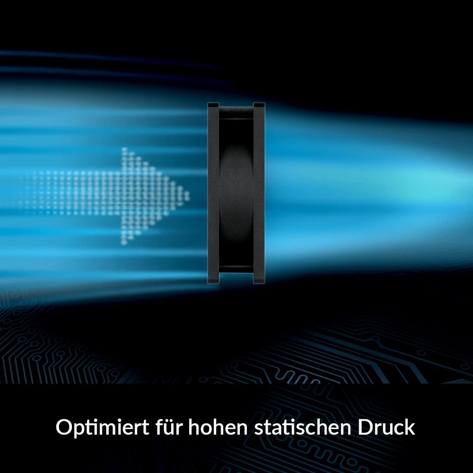 ARCTIC P8 Silent (5-Pack) PC Gehäuse Lüfter 80mm besonders leise 1600 rpm black - Bild 2 von 4