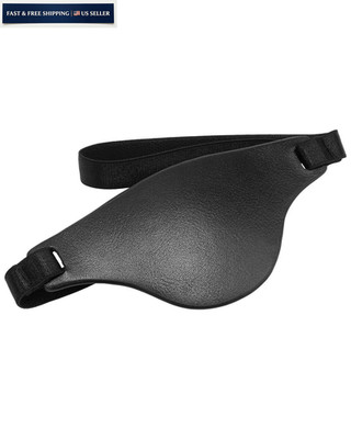 eZAKKA Black Leather Eye Patch, 1 Pc Eyepatch(glossy Style) 