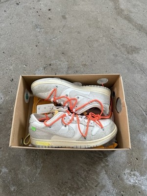 Nike Dunk Low Off-White Lot 11/50 White Gray Orange DJ0950-108 Men's Sneakers