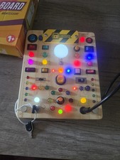 HarVow Montessori Wooden Busy Board with LED Light 19 Switches for Kids Ages 1