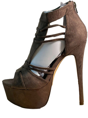 Fahrenheit Padma-07 Olive Platform Boots Faux Suede Women's Size 10M New in box