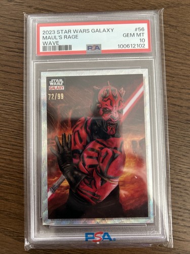 2023 Topps Chrome Star Wars Galaxy Maul’s Rage #56 Wave Parallel 72/99 PSA 10