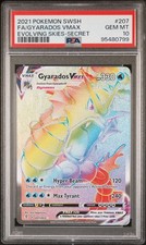 Pokémon TCG Gyarados VMAX 207/203 Spada Segreta e Scudo Cieli in Evoluzione PSA 10