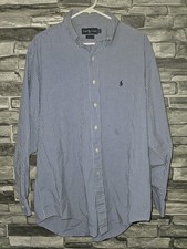 Polo Ralph Lauren Yarmouth VTG Men s 17 35 Button Down Long Sleeve Light Blue