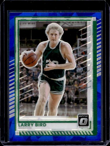 2025-26 Panini Donruss Larry Bird Optic Blue Cracked Ice #140 Celtics