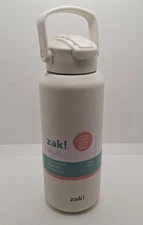 Zak! Everyday Smiles Leak-proof 32 Oz Ivory Vacuum Sealed Straw Bottle