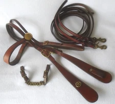 TUCKER Wide Cheek Cheyenne Trail Bridle~HEADSTALL~SPLIT REINS~CURB CHAIN~BROWN