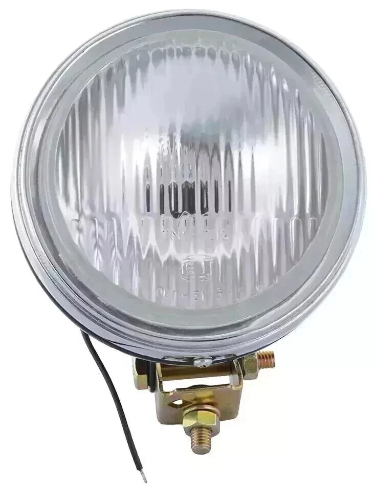 Pair Hella Round Fog Lamp Clear Glass + Cover With H3 12V 55 Bulb Universal - Image 2 of 4