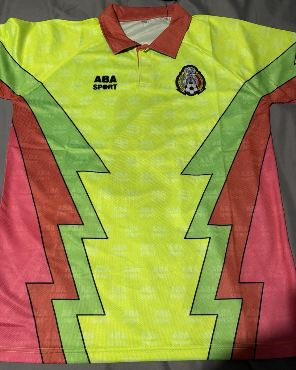 Jorge Campos Mexico 1994 Jersey #9 Retro Goalkeeper Soccer Shirt