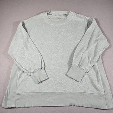 Aerie Women's Chilled Out Pullover Sweater Size Large Green Split Sides Soft