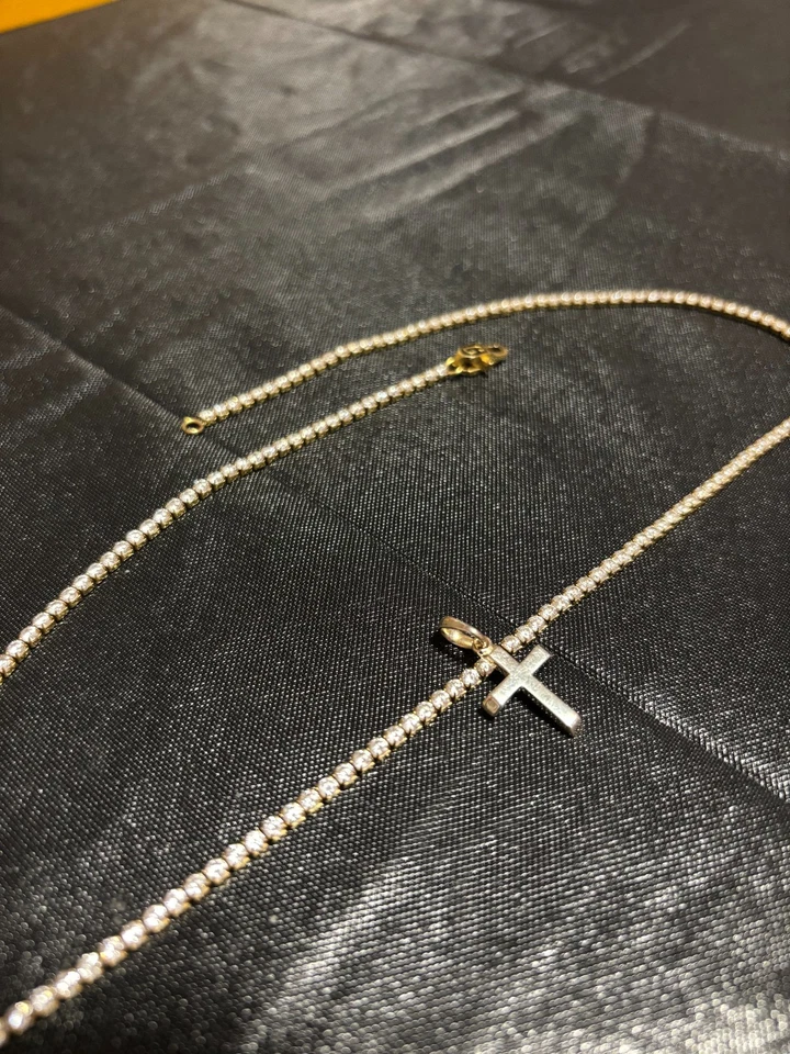 20" GLD Micro Tennis Necklace | Yellow Gold | Pendant Included - Image 2 of 4