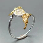 Antique ring Natural Moonstone Ring 925 Sterling Silver Size 6.5 /R470300