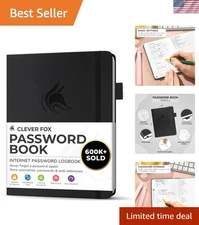 Secure and Accessible Password Organizer with Bookmark—Perfect for Travel