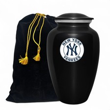 Large Urn for New York Yankees Baseball Theme Style with Customised Print text