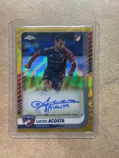 2025 Topps Chrome MLS Lucho Acosta Gold Wave Refractor Autograph Auto #/50
