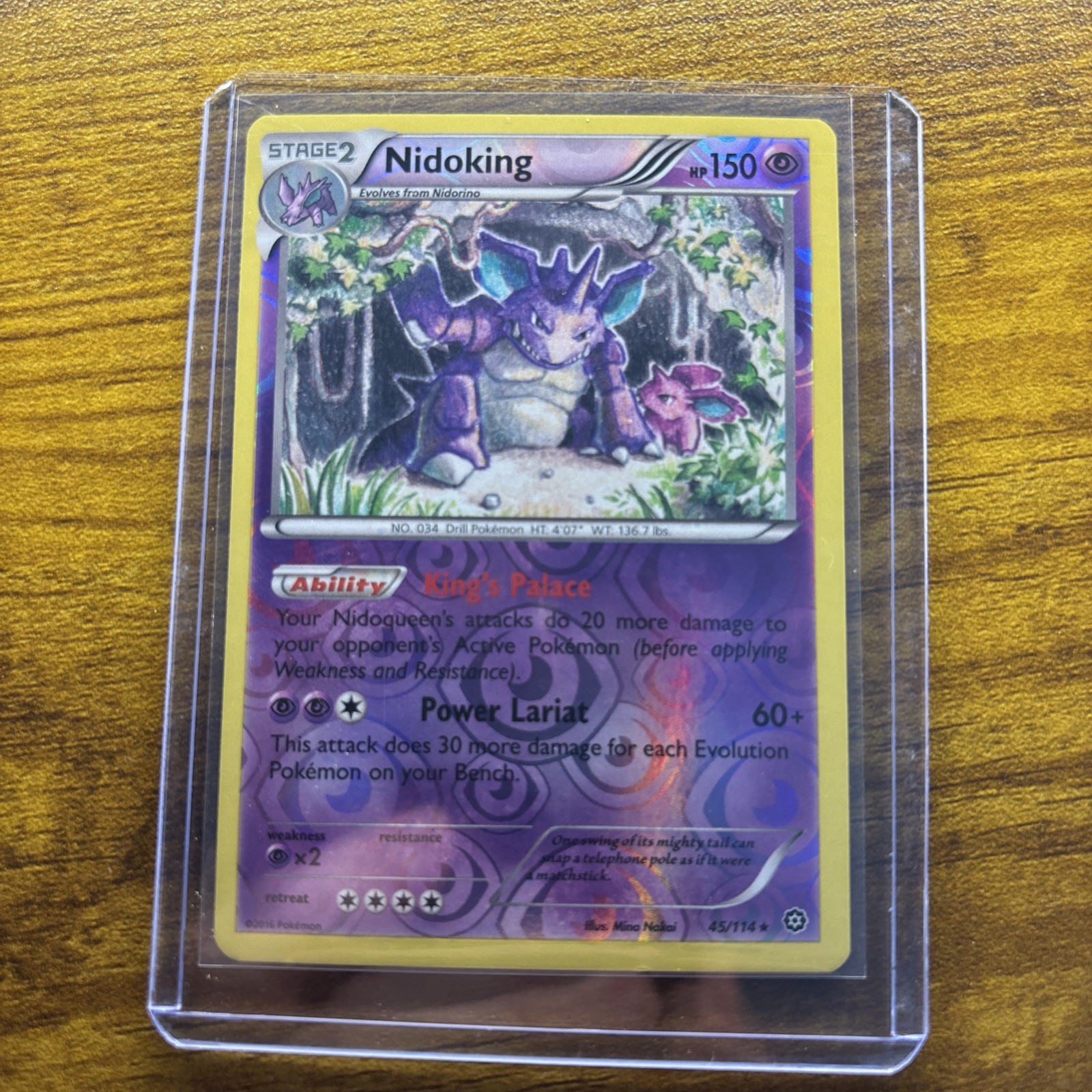 Pokémon TCG - Nidoking 45/114 - Reverse Holo Rare - XY Steam Siege NM/LP