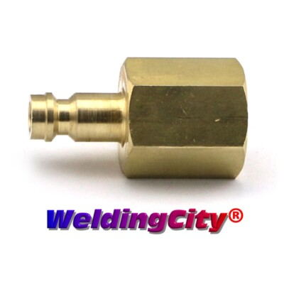 #ad #ad WeldingCity® Quick Gas Connect Adapter Female 5 8quot; 18 quot;Bquot; to .355quot; Male Gas Plug $11.99