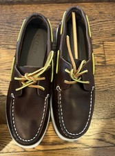 Boy's Sperry Non Marking Brown Leather Boat Shoe Size 5.5M