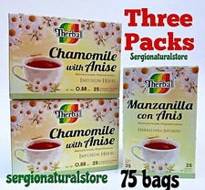 Te de Manzanilla con Anis Chamomile with Anise 75 bags Free Shipping 3 Packs 