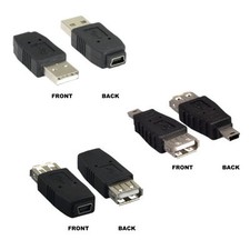 USB 2.0 Mini B 5 Pin to Type A Male Female Adapter Converter Camera Phone PC MAC