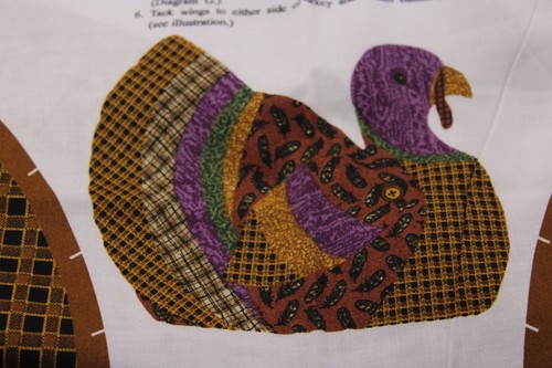 Vintage Patchwork Turkey Fabric Craft Panel Cranston VIP - Picture 2 of 5