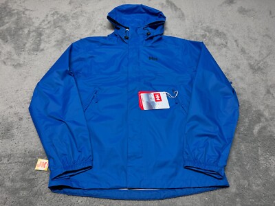 NEW Helly Hansen Jacket Small Blue Loke Shell Hooded Disney Epcot Norway Mens