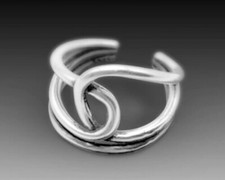 Solid 925 Sterling Silver Knot Design Band Ring Statement Handmade Ring All Size
