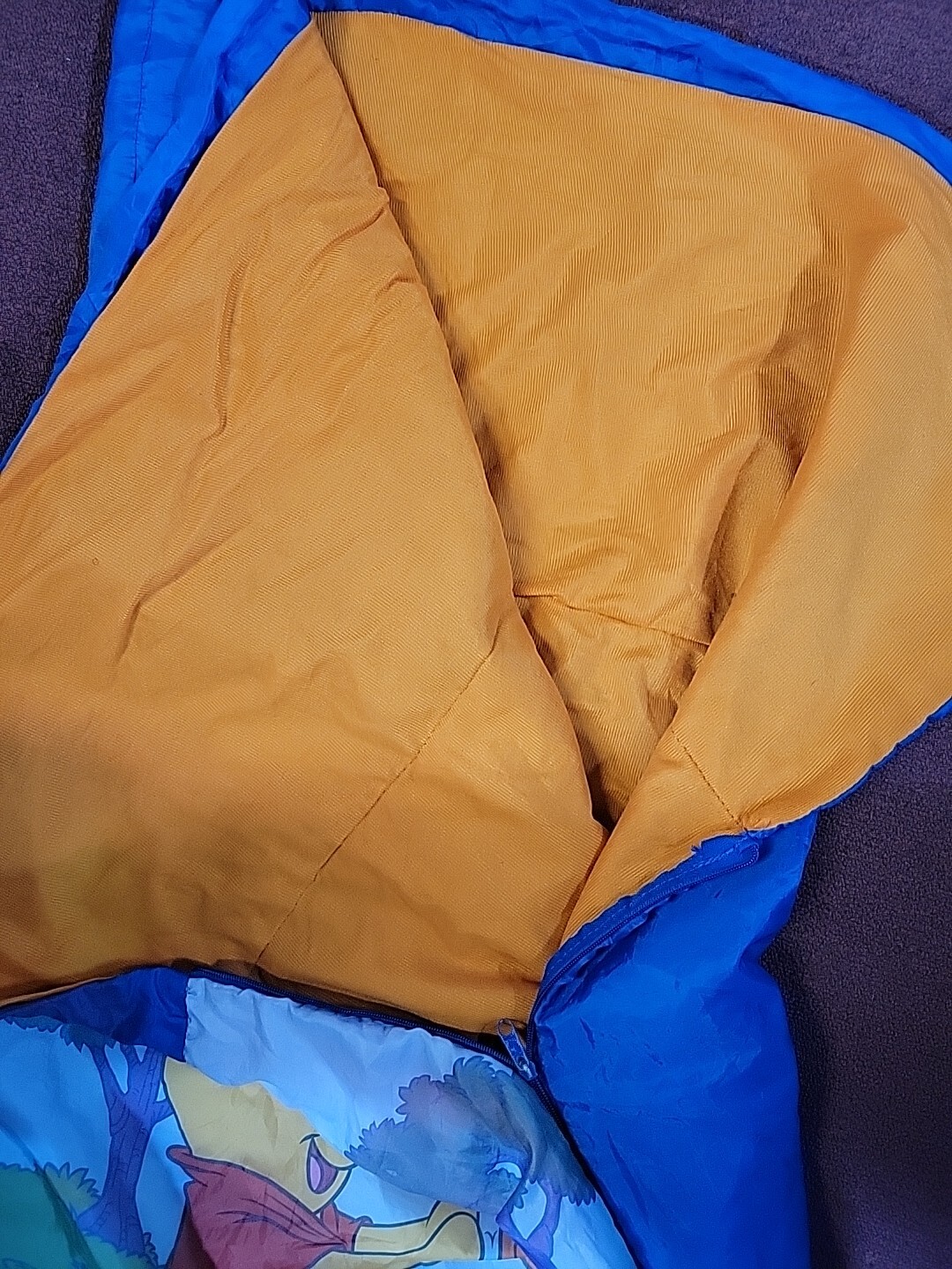 Vintage Winnie the Pooh Tigger Kids Sleeping Bag Camping Playhut 27"x56"